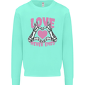 Love Never Ends Gothic Valentine's Day Mens Sweatshirt Jumper Peppermint