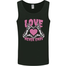 Love Never Ends Gothic Valentine's Day Mens Vest Tank Top Black