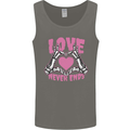 Love Never Ends Gothic Valentine's Day Mens Vest Tank Top Charcoal