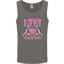 Love Never Ends Gothic Valentine's Day Mens Vest Tank Top Charcoal