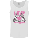 Love Never Ends Gothic Valentine's Day Mens Vest Tank Top White
