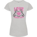 Love Never Ends Gothic Valentine's Day Womens Petite Cut T-Shirt Sports Grey