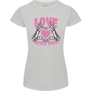 Love Never Ends Gothic Valentine's Day Womens Petite Cut T-Shirt Sports Grey