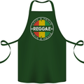 Love Peace Reggae Music Cotton Apron 100% Organic Forest Green