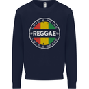 Love Peace Reggae Music Kids Sweatshirt Jumper Navy Blue