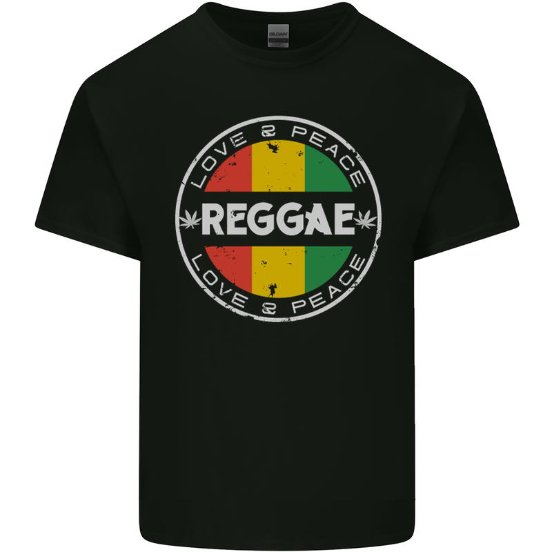 Love Peace Reggae Music Kids T-Shirt Childrens Black