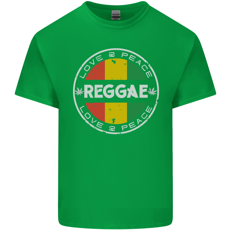Love Peace Reggae Music Kids T-Shirt Childrens Irish Green