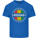 Love Peace Reggae Music Kids T-Shirt Childrens Royal Blue