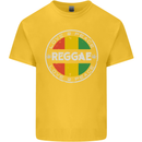 Love Peace Reggae Music Kids T-Shirt Childrens Yellow