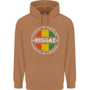 Love Peace Reggae Music Mens 80% Cotton Hoodie Caramel Latte