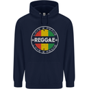 Love Peace Reggae Music Mens 80% Cotton Hoodie Navy Blue