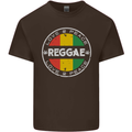 Love Peace Reggae Music Mens Cotton T-Shirt Tee Top Dark Chocolate