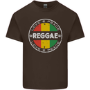 Love Peace Reggae Music Mens Cotton T-Shirt Tee Top Dark Chocolate