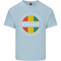 Love Peace Reggae Music Mens Cotton T-Shirt Tee Top Light Blue