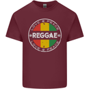 Love Peace Reggae Music Mens Cotton T-Shirt Tee Top Maroon