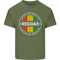 Love Peace Reggae Music Mens Cotton T-Shirt Tee Top Military Green