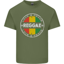 Love Peace Reggae Music Mens Cotton T-Shirt Tee Top Military Green