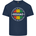Love Peace Reggae Music Mens Cotton T-Shirt Tee Top Navy Blue