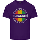 Love Peace Reggae Music Mens Cotton T-Shirt Tee Top Purple
