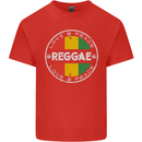 Love Peace Reggae Music Mens Cotton T-Shirt Tee Top Red
