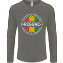 Love Peace Reggae Music Mens Long Sleeve T-Shirt Charcoal
