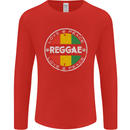 Love Peace Reggae Music Mens Long Sleeve T-Shirt Red
