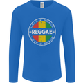 Love Peace Reggae Music Mens Long Sleeve T-Shirt Royal Blue