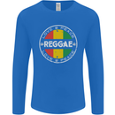 Love Peace Reggae Music Mens Long Sleeve T-Shirt Royal Blue