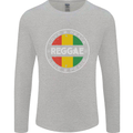 Love Peace Reggae Music Mens Long Sleeve T-Shirt Sports Grey