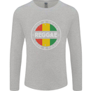 Love Peace Reggae Music Mens Long Sleeve T-Shirt Sports Grey