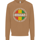 Love Peace Reggae Music Mens Sweatshirt Jumper Caramel Latte