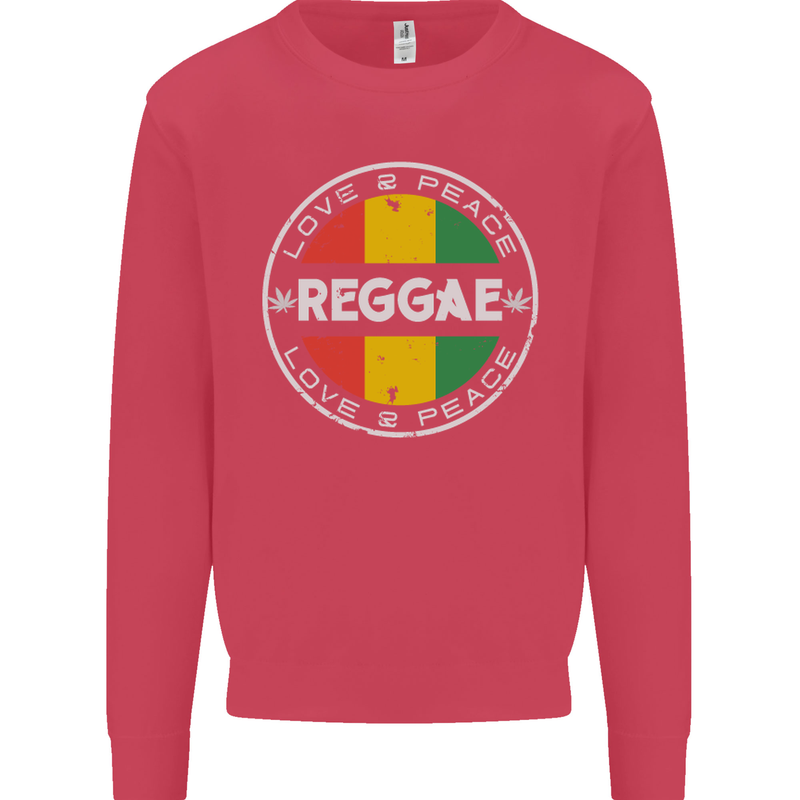Love Peace Reggae Music Mens Sweatshirt Jumper Heliconia
