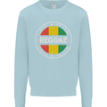 Love Peace Reggae Music Mens Sweatshirt Jumper Light Blue
