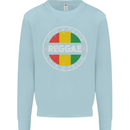 Love Peace Reggae Music Mens Sweatshirt Jumper Light Blue