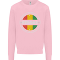 Love Peace Reggae Music Mens Sweatshirt Jumper Light Pink