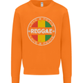 Love Peace Reggae Music Mens Sweatshirt Jumper Orange
