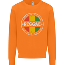 Love Peace Reggae Music Mens Sweatshirt Jumper Orange