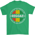 Love Peace Reggae Music Mens T-Shirt Cotton Gildan Irish Green