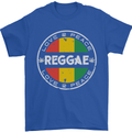 Love Peace Reggae Music Mens T-Shirt Cotton Gildan Royal Blue