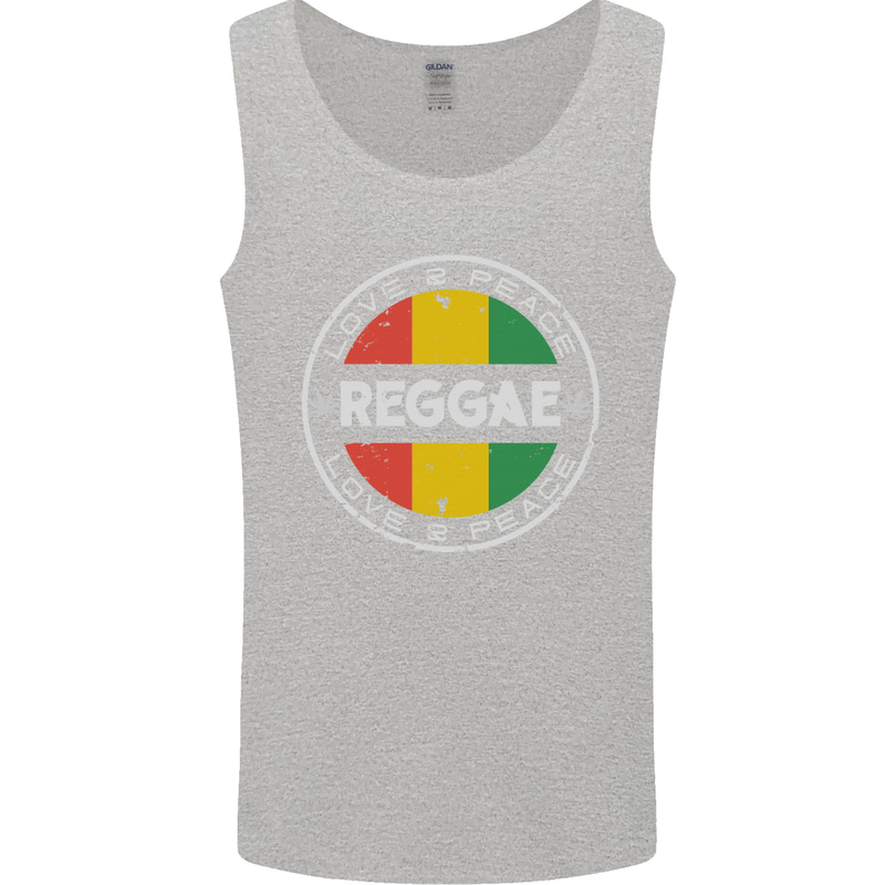 Love Peace Reggae Music Mens Vest Tank Top Sports Grey