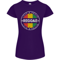 Love Peace Reggae Music Womens Petite Cut T-Shirt Purple
