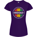 Love Peace Reggae Music Womens Petite Cut T-Shirt Purple