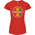 Love Peace Reggae Music Womens Petite Cut T-Shirt Red
