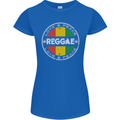 Love Peace Reggae Music Womens Petite Cut T-Shirt Royal Blue