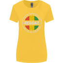 Love Peace Reggae Music Womens Wider Cut T-Shirt Yellow