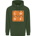 Love Periodic Table Chemistry Geek Funny Childrens Kids Hoodie Forest Green