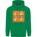 Love Periodic Table Chemistry Geek Funny Childrens Kids Hoodie Irish Green