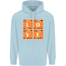 Love Periodic Table Chemistry Geek Funny Childrens Kids Hoodie Light Blue