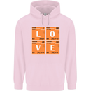 Love Periodic Table Chemistry Geek Funny Childrens Kids Hoodie Light Pink