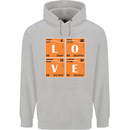 Love Periodic Table Chemistry Geek Funny Childrens Kids Hoodie Sports Grey